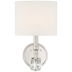 Crystorama Lighting Chimes Polished Nickel Sconce