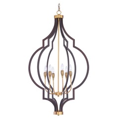 Crest Bronze & Brass Chandelier by Maxim Lighting