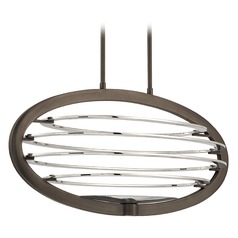 Ombra Dark Bronze & Polished Nickel LED Pendant by Eurofase Lighting