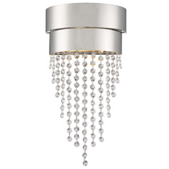 Crystorama Lighting Clarksen Polished Nickel Sconce
