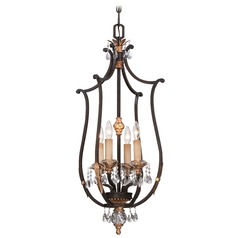 Bella Cristallo French Bronze with Gold Highlights Pendant by Metropolitan Lighting