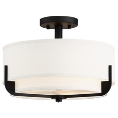 Frankie Aged Bronze Semi-Flush Mount by Nuvo Lighting