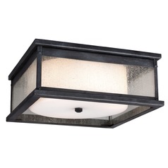 Pediment Outdoor Flush Mount in Weathered Zinc by Visual Comfort Studio