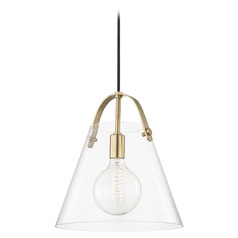 Karin Pendant in Aged Brass by Mitzi by Hudson Valley