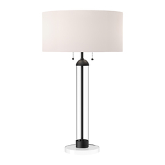 Alora Lighting Sasha Matte Black Table Lamp with Drum Shade