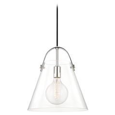 Karin Pendant in Polished Nickel by Mitzi by Hudson Valley