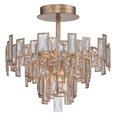 Bel Mondo Luxor Gold Semi-Flush Mount by Metropolitan Lighting