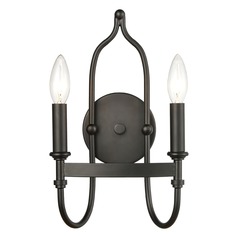 Elk Lighting Wickshire Matte Black Sconce