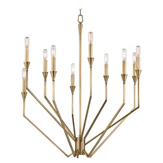 Archie 10-Light Chandelier in Aged Brass by Hudson Valley Lighting