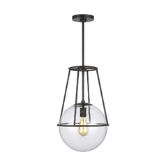 ED Ellen-DeGeneres 12.50-Inch Atlas Aged Iron Pendant by Visual Comfort Studio