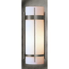Outdoor Wall Light with Opal Glass - 20-4/5 Inches Tall