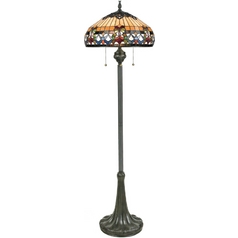 Belle Fleur Floor Lamp in Vintage Bronze by Quoizel Lighting