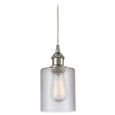 Cobbleskill Brushed Satin Nickel Mini Pendant by Innovations Lighting