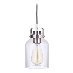 Foxwood Brushed Polished Nickel Mini Pendant by Craftmade Lighting