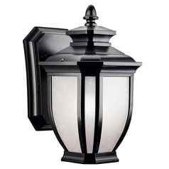 Salisbury 10.25-Inch Outdoor Wall Light in Black by Kichler Lighting