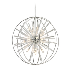 Mid-Century Modern Pendant Cluster Light Chrome Twilight by Elk Lighting