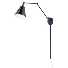 Maxim Lighting Library Black Plug and Cord Wall Lamp