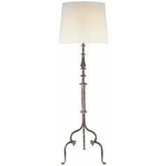 Visual Comfort Signature Collection Madeleine Belgian White Floor Lamp with Empire Shade