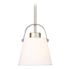 Z-Lite Z-Studio Brushed Nickel Mini-Pendant Light with Empire Shade