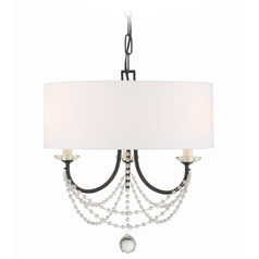 Crystorama Lighting Delilah Matte Black Crystal Chandelier