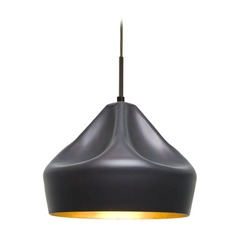 Besa Lighting Lotus Bronze LED Pendant Light with Warehouse Shade