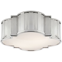 Thomas OBrien Tilden Flush Mount in Nickel by Visual Comfort Signature