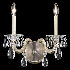 Schonbek Worldwide Lighting San Marco Antique Silver Sconce