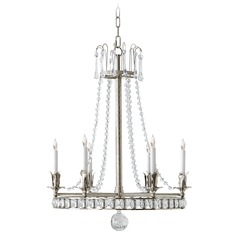 Joe Nye Regency Medium Chandelier in Polished Nickel by Visual Comfort Signature