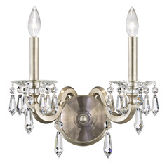 Schonbek Worldwide Lighting Napoli Antique Silver Sconce