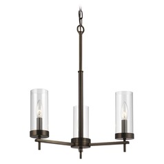 Zire LED 3-Light Chandelier in Brushed Oil Rubbed Bronze by Visual Comfort Studio