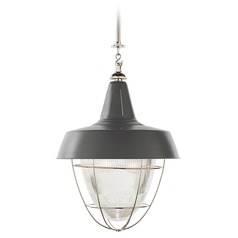 Thomas OBrien Henry Industrial Pendant in Nickel by Visual Comfort Signature