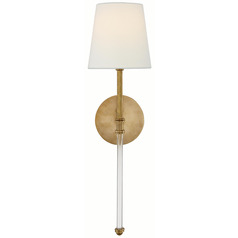 Visual Comfort Signature Collection Suzanne Kasler Camille Hand-Rubbed Antique Brass Sconce