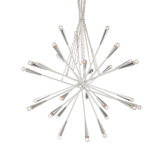 Zazu 44-Inch Chandelier in Chrome & White by Eurofase Lighting