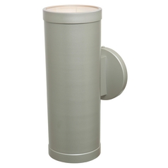 Outdoor Wall Light with Cylinder Shade in Satin Nickel by Access Lighting