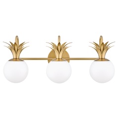 Palma 24-Inch Vanity Light in Heritage Brass with Etched Opal Glass by Hinkley Lighting