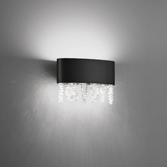 Soleil Black LED Bathroom Light by Schonbek Lighting