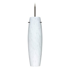 Besa Lighting Tutu Bronze Mini-Pendant Light with Oblong Shade