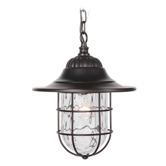 Fairmont 14-Inch Oiled Bronze Gilded Outdoor Hanging Light by Craftmade Lighting