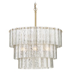Museo 29.50-Inch Mercury Glass Pendant in Satin Brass by Craftmade Lighting