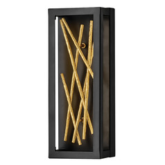 Fredrick Ramond Styx Black & Gilded Gold LED Sconce