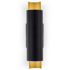 Dela Black & Gold Leaf LED Sconce by Kuzco Lighting