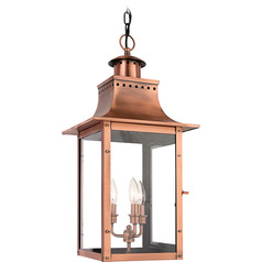 Chalmers 26-Inch High Pendant in Aged Copper by Quoizel Lighting