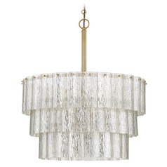 Museo 20.50-Inch Mercury Glass Pendant in Satin Brass by Craftmade Lighting