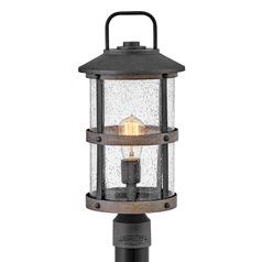 Lakehouse 18.75-Inch Aged Zinc & Driftwood Grey Post Light by Hinkley Lighting