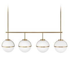 Hollis 4-Light Linear Chandelier in Brass by Hinkley Lighting