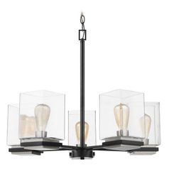 Crossroads 5-Light Chandelier in Matte Black by Nuvo Lighting