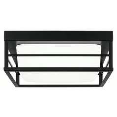 Visual Comfort Studio Collection Dearborn Midnight Black LED Flushmount Light