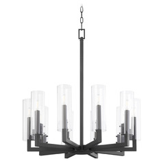 Harbin Textured Black Chandelier by Quorum Lighting