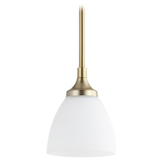 Enclave Aged Brass Mini Pendant by Quorum Lighting