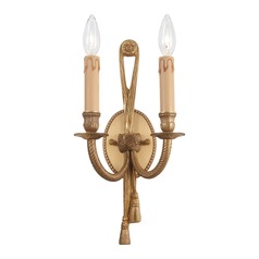 Metropolitan Antique Gold Sconce by Metropolitan Lighting